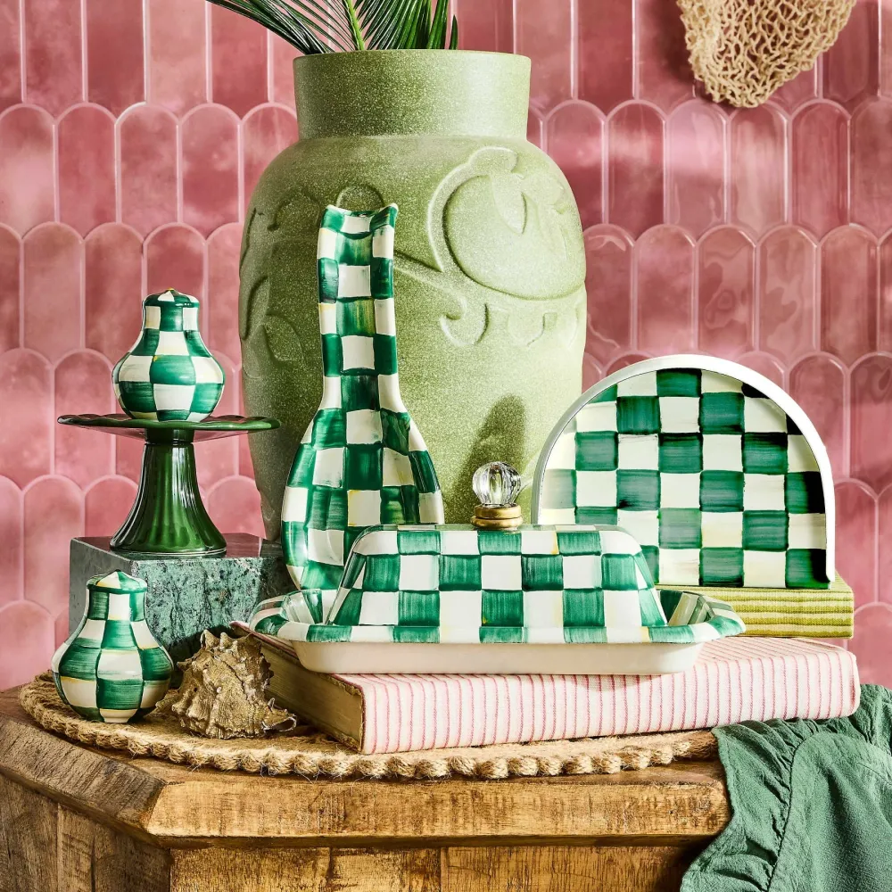 Máslenka Emerald Check od MacKenzie-Childs