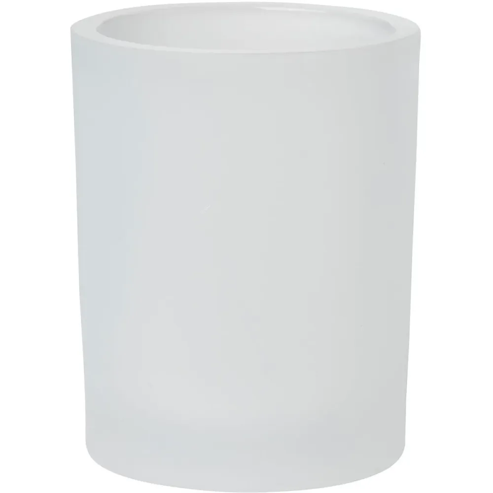 Auslaufartikel: Kerzenhalter Flexible 100 x 80 mm Weiß, gefrostet