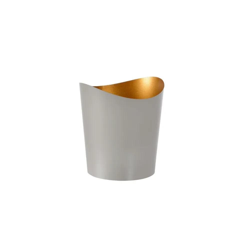 Kerzenhalter aus Metall, Ripple granitgrau - Stilvolles Design | Packung (1 Stück)