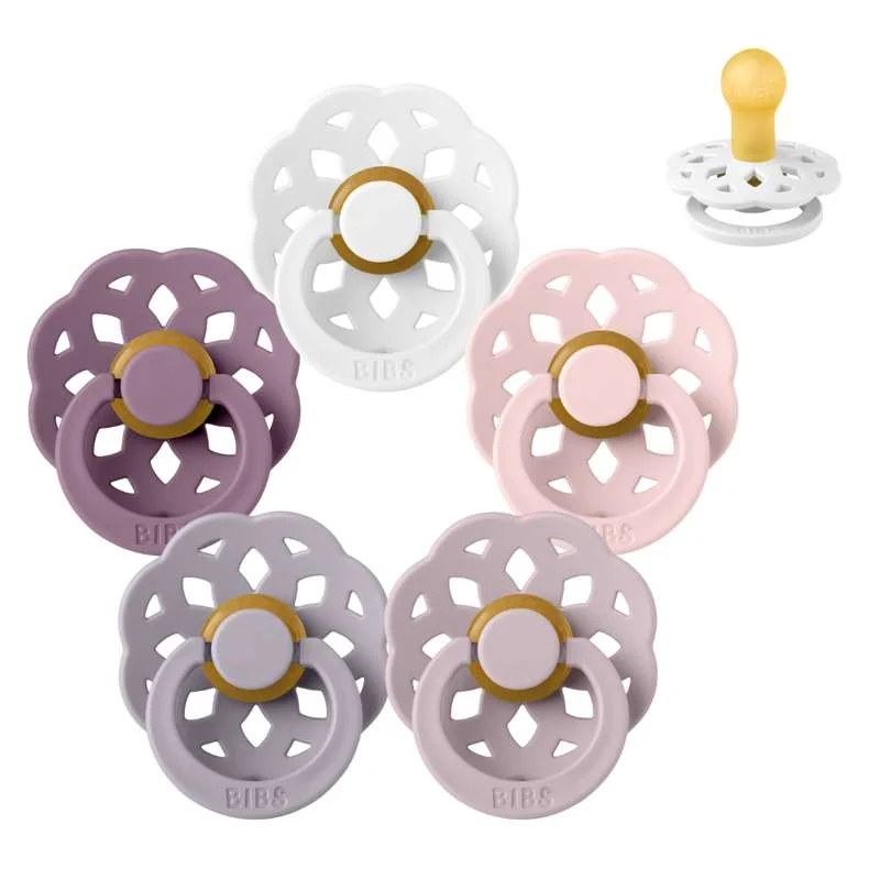 BIBS Kulatá Boho Dudlík - Sampak - 5 ks. - vel. 1 - Krásné lilie