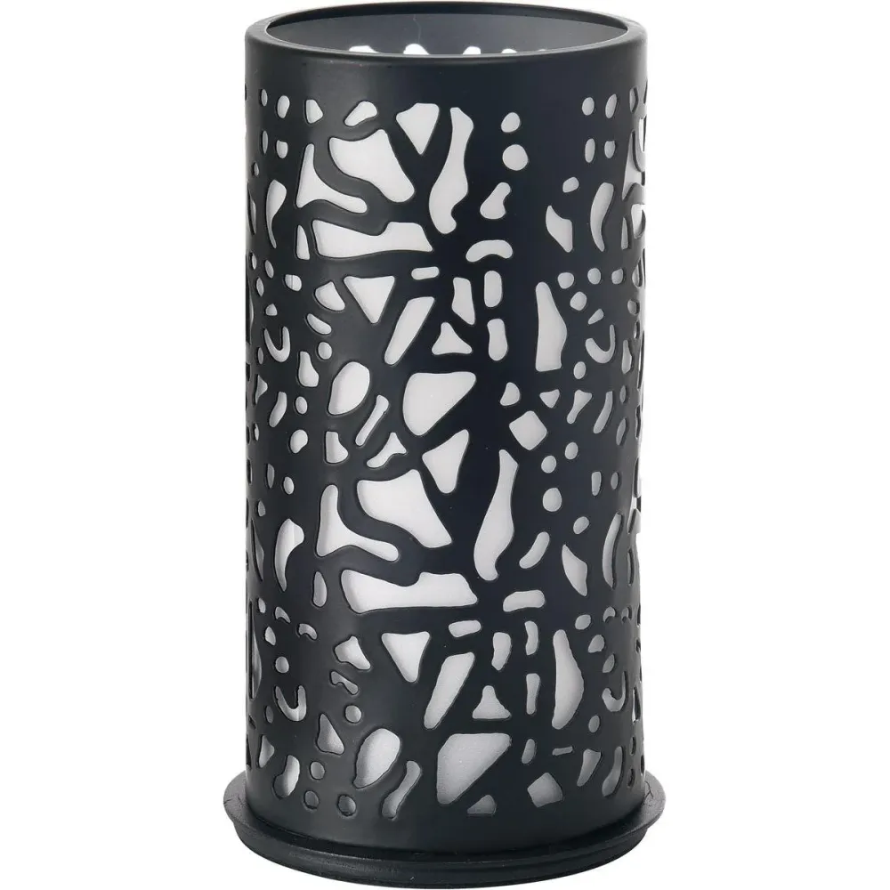Kerzenhalter aus Metall, 140x75 mm, Twist schwarz - Modernes Design | Packung (1 Stück)