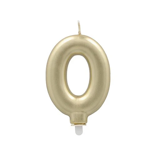 PAPSTAR Number candle holder 7 cm "gold"