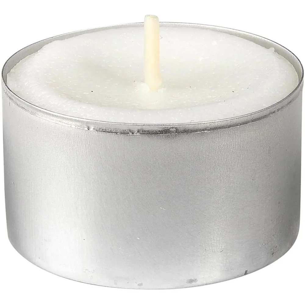 Tealight, ca. 8h Ø 39 mm wit | Pack (100 stuks)