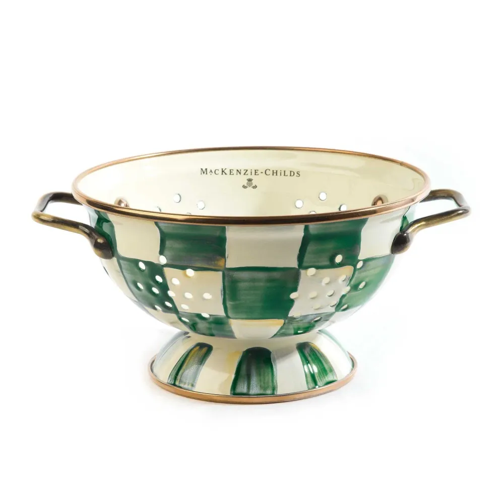 Malý cedník Emerald Check od MacKenzie-Childs