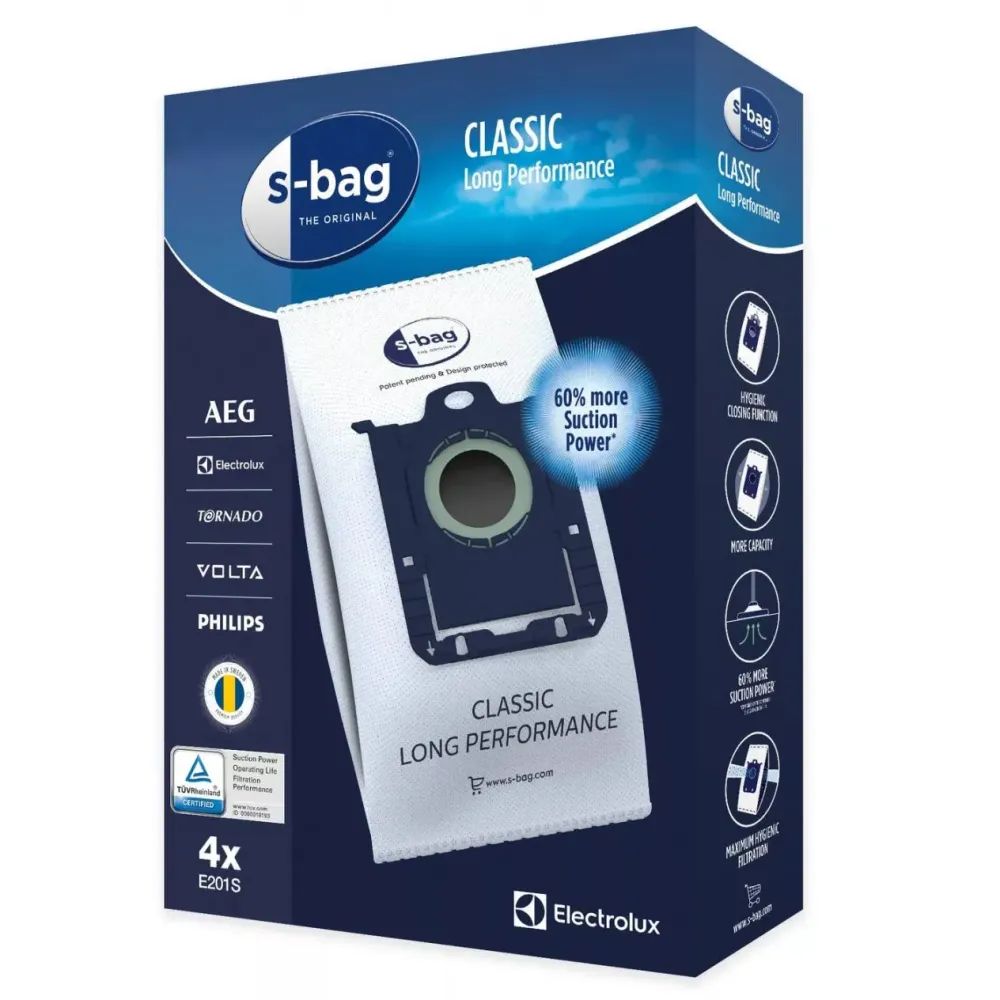 Sáčky E201S 9001684589 náhradní díly pro sběr prachu ve vysavačích AEG Electrolux Zanussi
