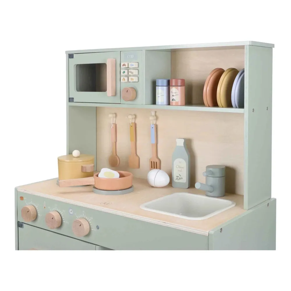 Dřevěná kuchyňka – mentolová