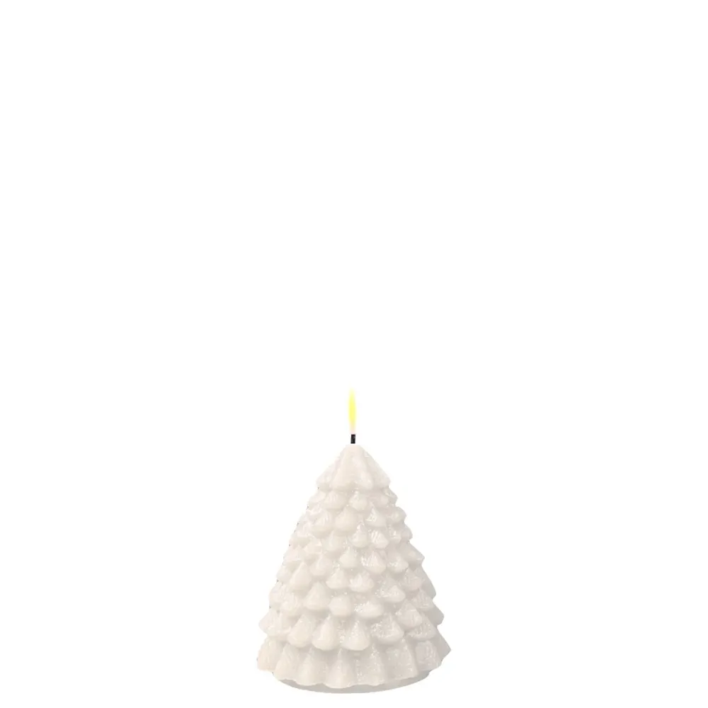 LED vánoční stromeček 11 cm bílý