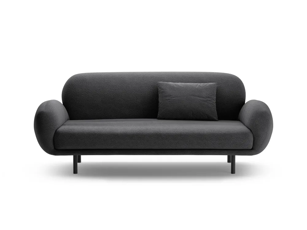 Polštář POPPY tmavě šedý boucle