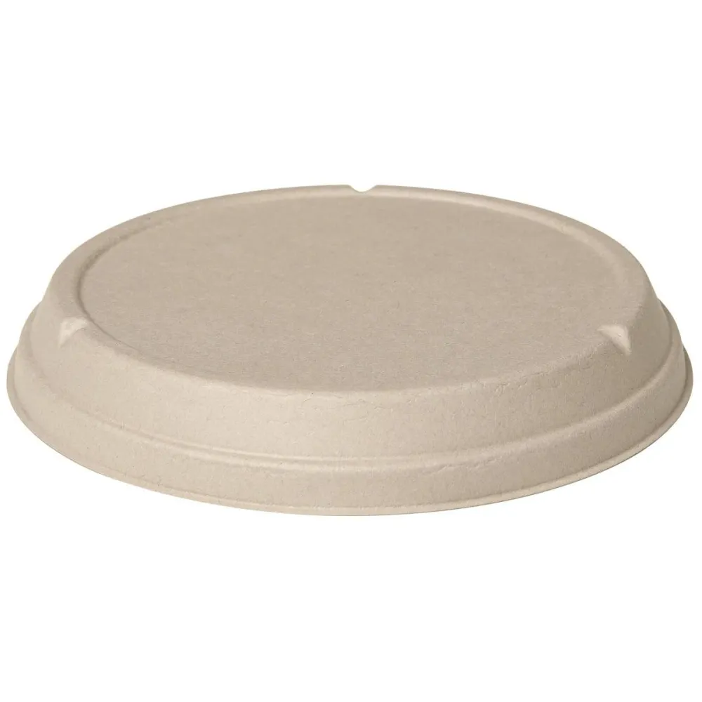 Bagasse Deckel Enduring 800-1200 ml Braun Bagasse 194x194x27 | Packung (40 Stück)
