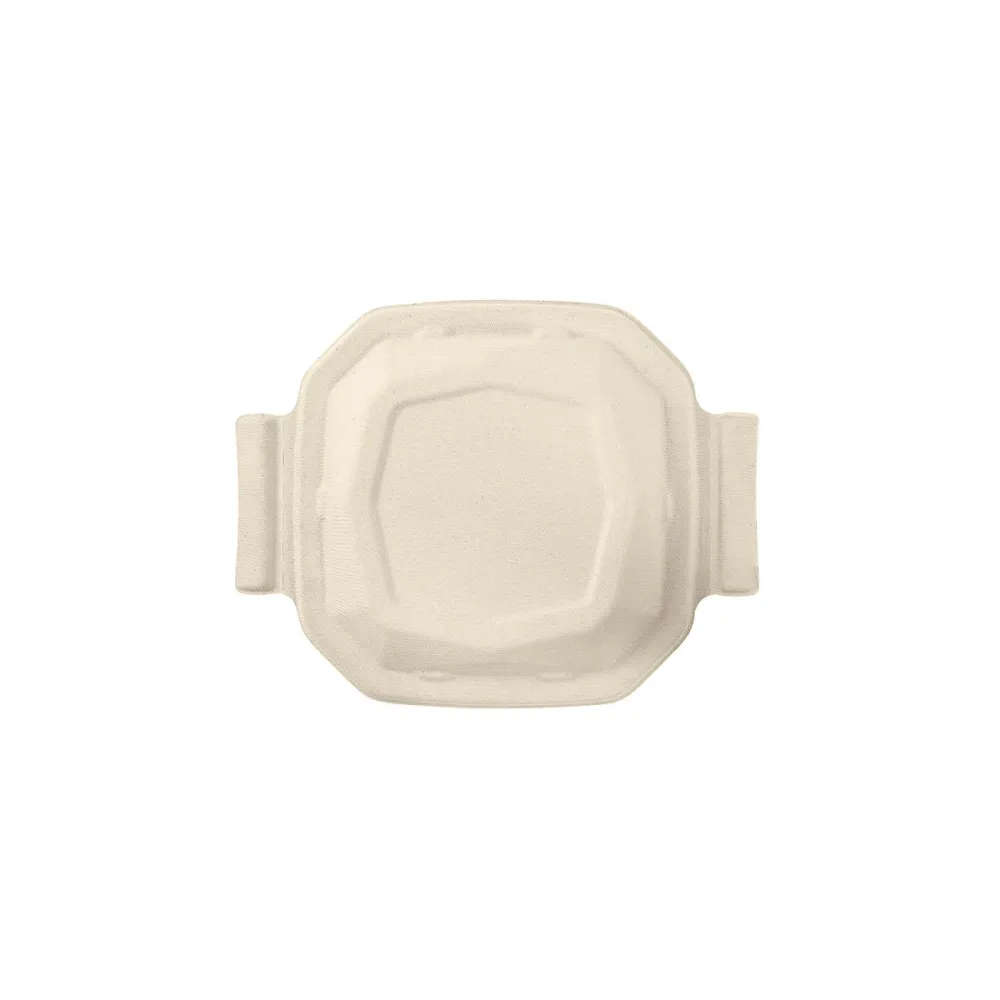 Octabagasse Deckel 650 / 900 ml Braun Bagasse 244x192x32 | Packung (50 Stück)