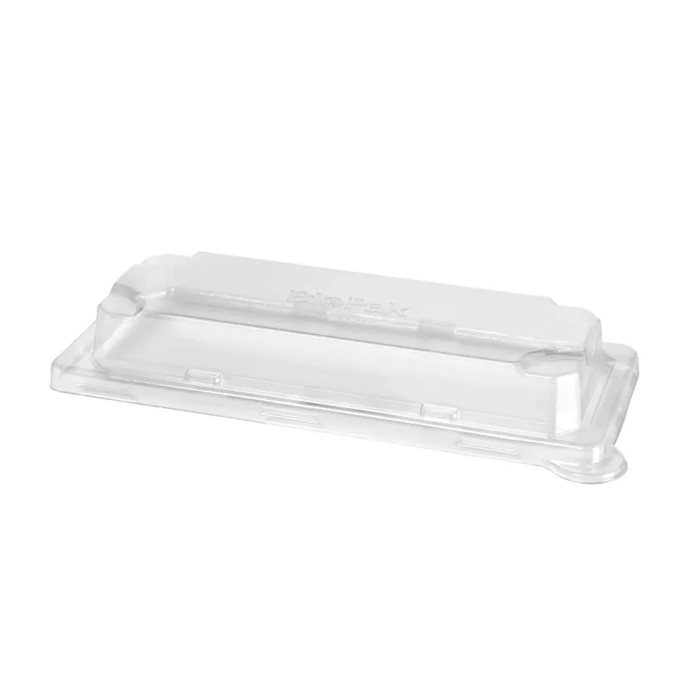 rPET Deckel Sushi slender long Transparent rPET 232x103x33 | Packung (50 Stück)