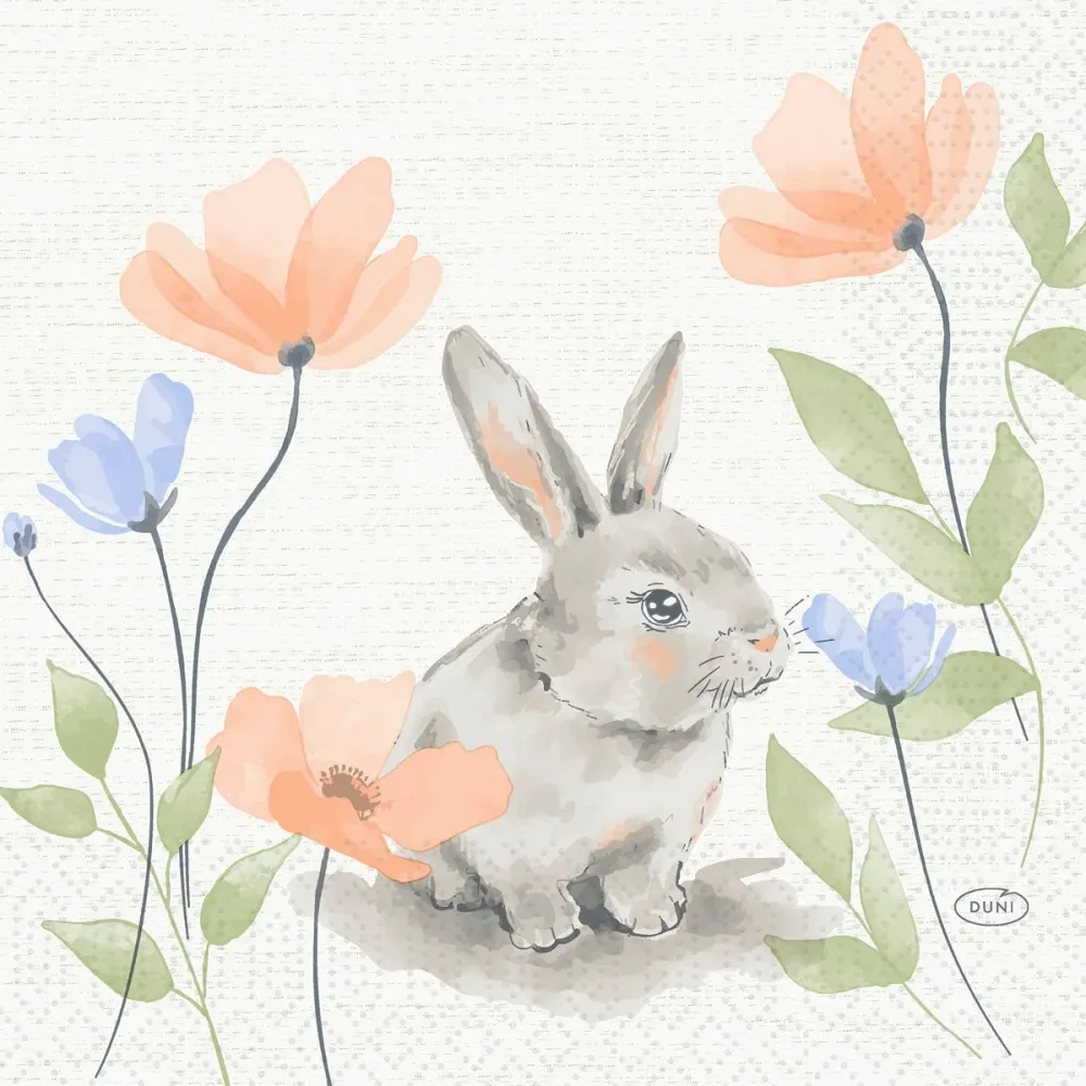 Serv.33x33 3LG 1/4 Bunny Bloom 50p. | Pack (50 pieces)