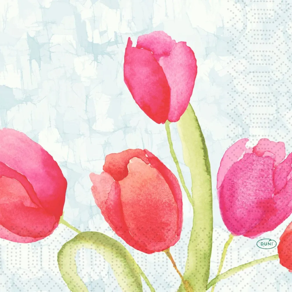 Serv.33x33 3LG 1/4 Painted Tulips 250p. | Pack (250 pieces)
