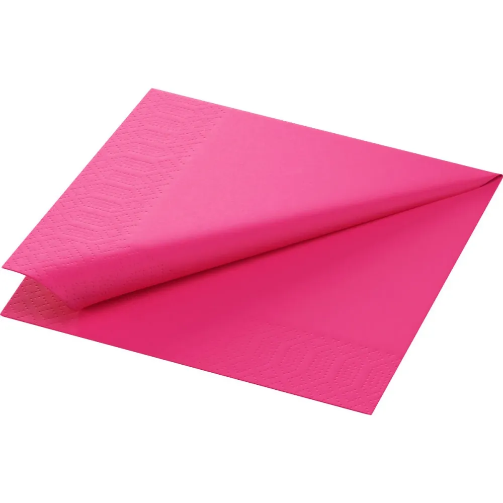 Zell.serv.33x33 3lg. 1/4 Fuchsia 50s | Pack (50 pieces)