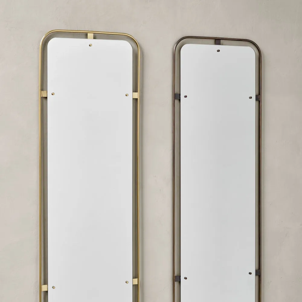 Nástěnné zrcadlo Nimbus, Rectangular, Polished Brass